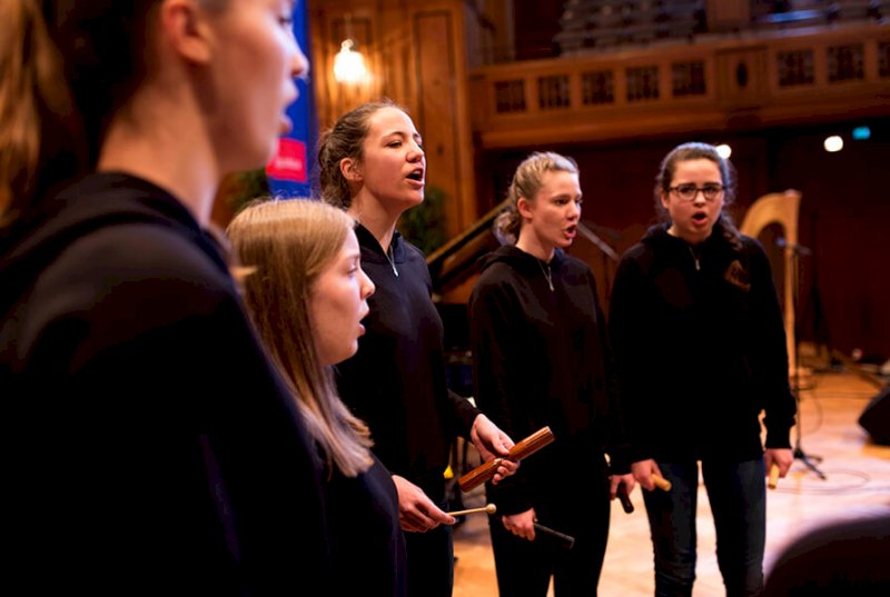 Ausgezeichnet mit dem Sonderpreis für die herausragende Interpretation eines zeitgenössischen Werks: Das Ensemble Chiave beim Bayerischen Landeswettbewerb. Foto: Astrid Ackermann