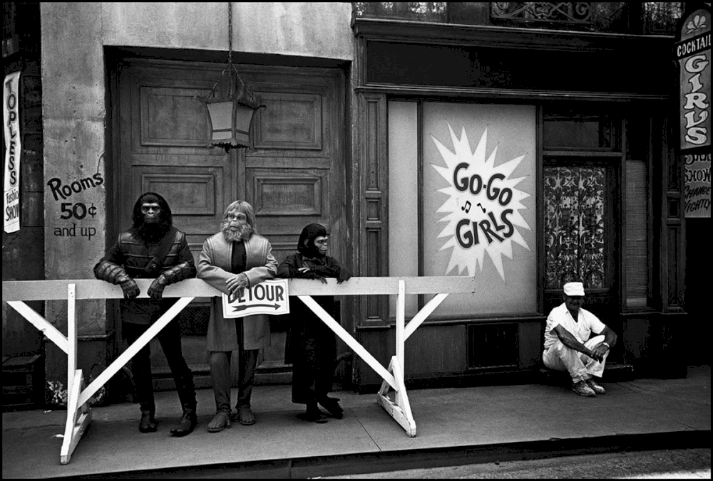 The 20th Century Fox studios during filming of Planet of the Apes. Hollywood, California, USA 1967 ©Dennis Stock/Magnum Photos