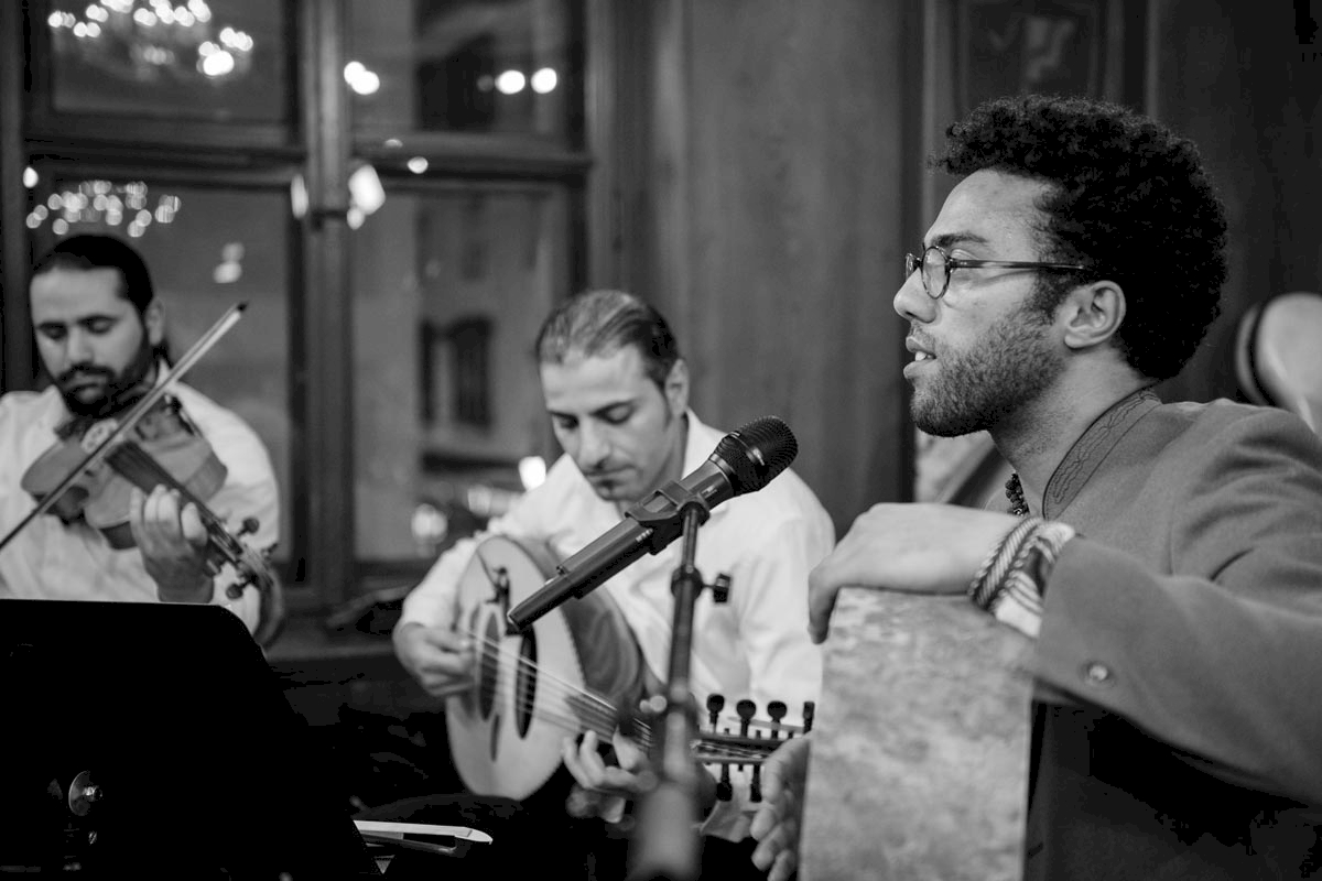 Drei Musiker aus Syrien und Marokko, Jisr Ensemble © Musik schafft Heimat